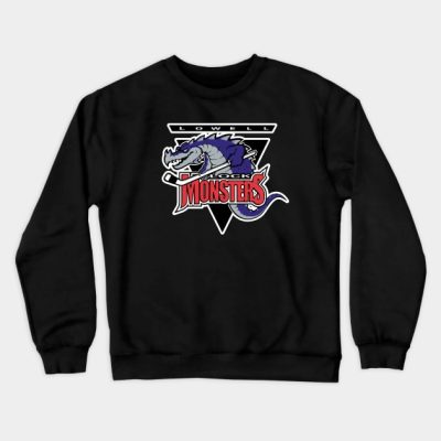 Lock Monsters Hockey Defunct Team Logo Crewneck Sweatshirt Official Hockey Gifts Merch