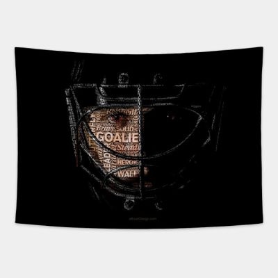 Typographic Hockey Goalie Tribute Tapestry Official Hockey Gifts Merch