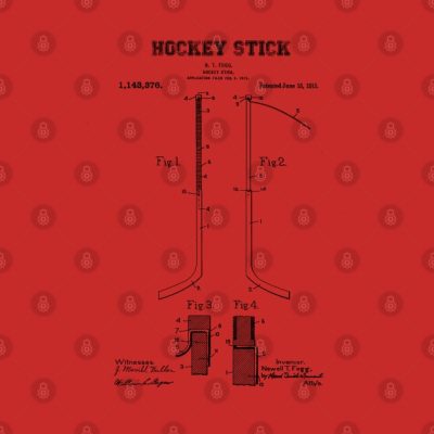 Hockey Stick Patent Black Hoodie Official Hockey Gifts Merch