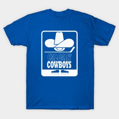 Defunct Calgary Cowboys Hockey T-Shirt Official Hockey Gifts Merch