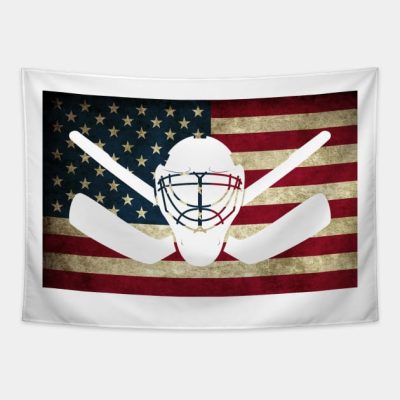 American Flag Hockey Goalie Usa Ice Hockey Tapestry Official Hockey Gifts Merch