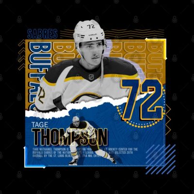 Tage Thompson Hockey Paper Poster Sabres Tapestry Official Hockey Gifts Merch