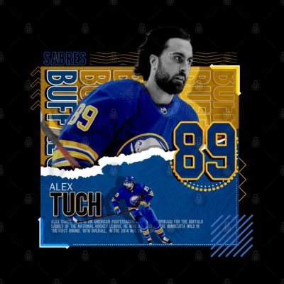 Alex Tuch Hockey Paper Poster Sabres Throw Pillow Official Hockey Gifts Merch