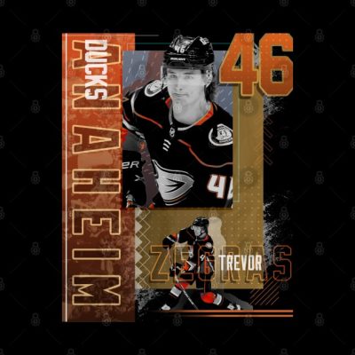 Trevor Zegras Hockey Paper Poster Ducks 2 Throw Pillow Official Hockey Gifts Merch