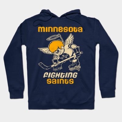 Defunct Minnesota Fighting Saints Hockey Team Hoodie Official Hockey Gifts Merch