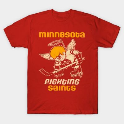 Defunct Minnesota Fighting Saints Hockey Team T-Shirt Official Hockey Gifts Merch