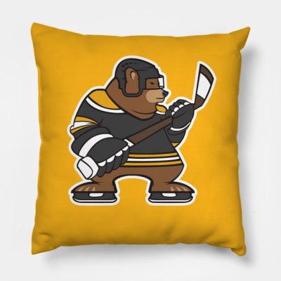 Boston Bruins Bear Hockey Design Throw Pillow Official Hockey Gifts Merch