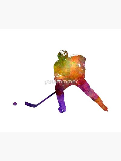 Hockey Skater In Watercolor Tapestry Official Hockey Gifts Merch