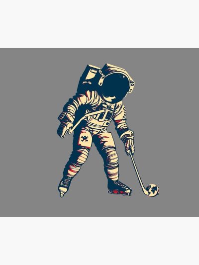 Astronaut Playing Ice Hockey Tapestry Official Hockey Gifts Merch