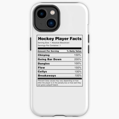 Hockey Player Nutrition Facts Iphone Case Official Hockey Gifts Merch