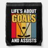 lifes about goals and assists hockey drawstring bag r8e483db15cc24231b704e0ca9774416a zffcx 1000 - Hockey Gifts