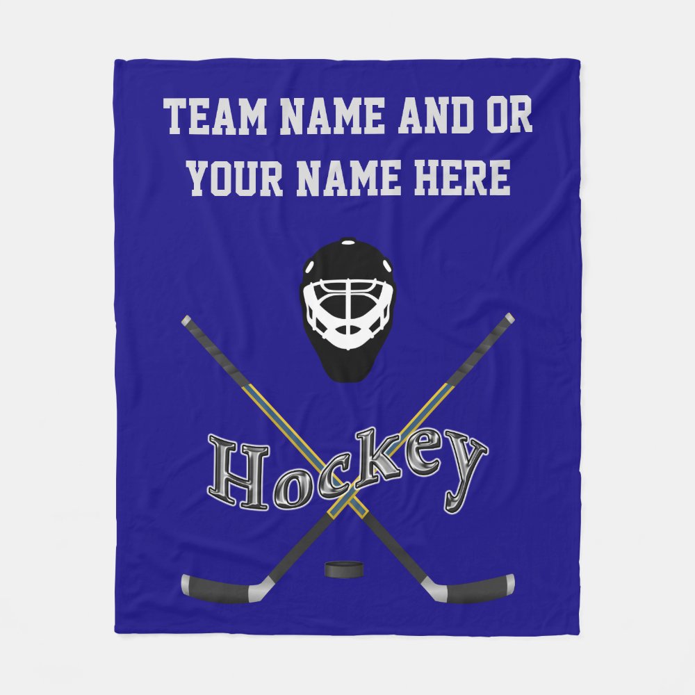 personalized hockey blanket your text and colors r241a7d8c2d31427389d3d842fc6b4a38 zke88 1000 - Hockey Gifts