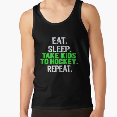 Funny Eat Sleep Take Kids To Hockey Parent Gift Tank Top Official Hockey Gifts Merch