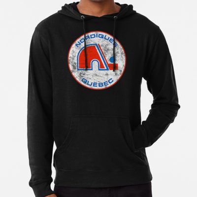 Quebec Nordiques Worn Logo - Old Time Hockey Teams Hoodie Official Hockey Gifts Merch