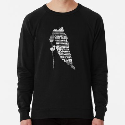 Hockey Player Terminology Calligram Sweatshirt Official Hockey Gifts Merch