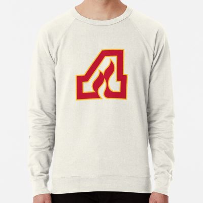 Vintage Atlanta Hockey - Retro Flames Sweatshirt Official Hockey Gifts Merch