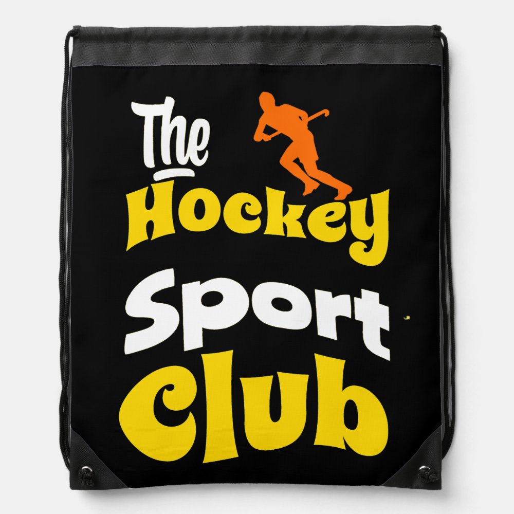 the hockey sport club cool design drawstring bag - Hockey Gifts