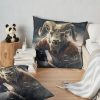 Angry Goat Hockey Player Throw Pillow Official Hockey Gifts Merch