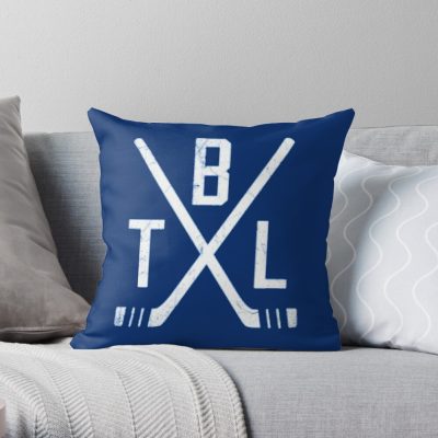 Hockey - Tampa Bay Lightning - Blue Throw Pillow Official Hockey Gifts Merch