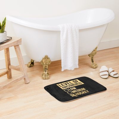 Level Of Hockey In Gold Bath Mat Official Hockey Gifts Merch