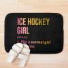 Ice Hockey Girl Definition In Watercolor Bath Mat Official Hockey Gifts Merch