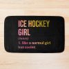 Ice Hockey Girl Definition In Watercolor Bath Mat Official Hockey Gifts Merch