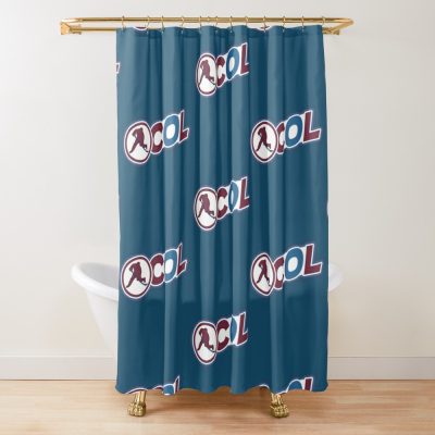 Colorado Hockey Logo Shower Curtain Official Hockey Gifts Merch