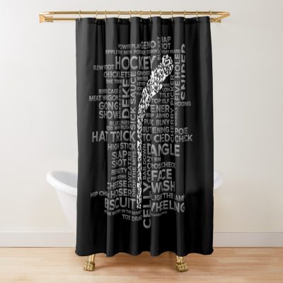 Hockey Players And Slang Shower Curtain Official Hockey Gifts Merch