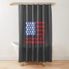 Hockey Funny American Flag 4Th Of July Patrioticic Shower Curtain Official Hockey Gifts Merch