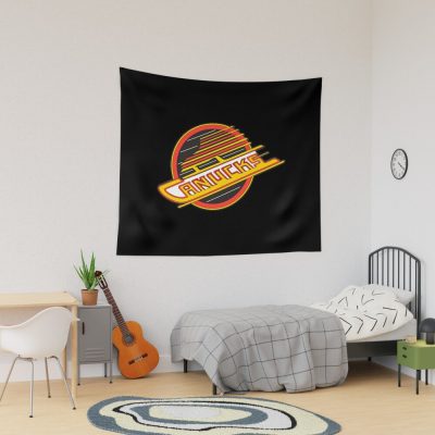 Vancouver Hockey - Retro Canucks Skate Tapestry Official Hockey Gifts Merch