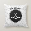 boys hockey black white stylish trendy kids name throw pillow rf888c0e8791e4617bb61818dcfb71fa5 6sd91 8byvr 1000 - Hockey Gifts
