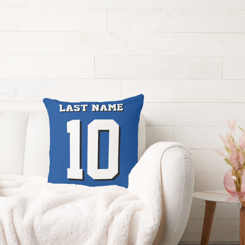 custom last name number blue sports jersey throw pillow r7c791e330e554d4789c686f71c44519d 4gc2f 8byvr 1000 - Hockey Gifts