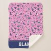 fun ice hockey gear pink navy and white print sherpa blanket rb2fd488f4cc14f408b9396b2704481b6 ejszc 1000 - Hockey Gifts