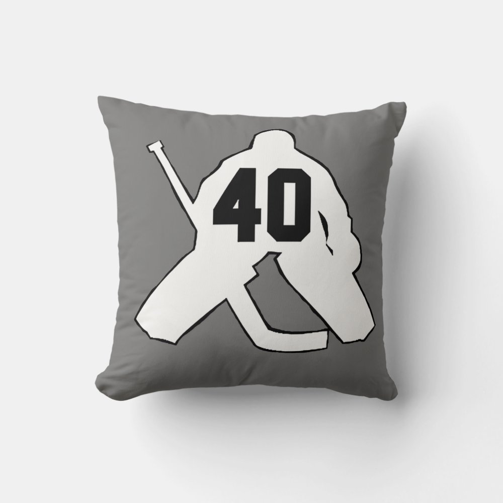 hockey goalie your number 40 men women boys girls throw pillow r15f1035944c540e591d580f05ff76a3f 4gu57 8byvr 1000 - Hockey Gifts