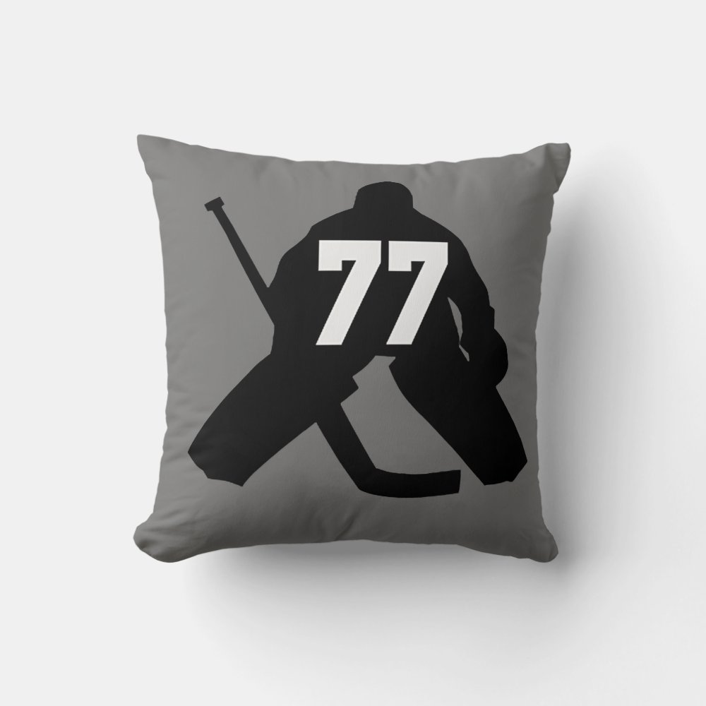 hockey goalie your number 77 men women boys girls throw pillow r973e399163e84420bf7f108031ad8dd6 4gu57 8byvr 1000 - Hockey Gifts