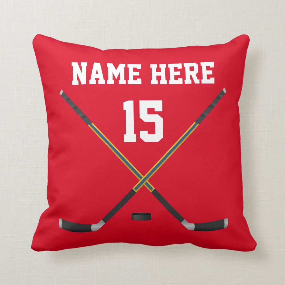 personalized hockey pillow name number colors throw pillow rdd82edf21e364079b51ebf0334cc4a33 6s309 8byvr 1000 - Hockey Gifts
