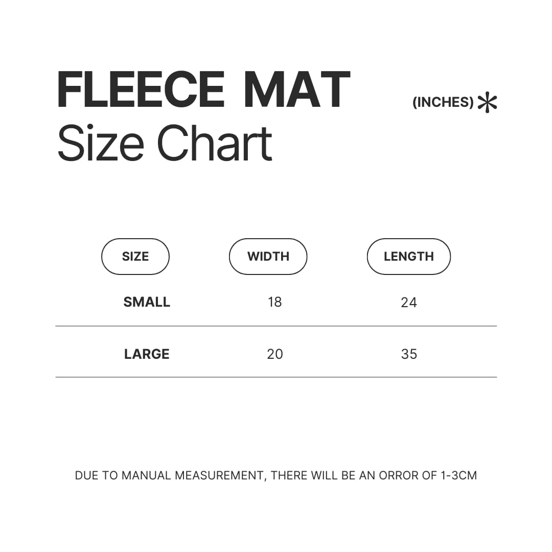 Fleece Mat Size Chart - Hockey Gifts