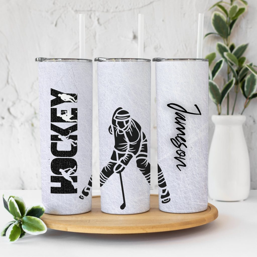 Personalized Hockey New Skinny Tumbler Hockey