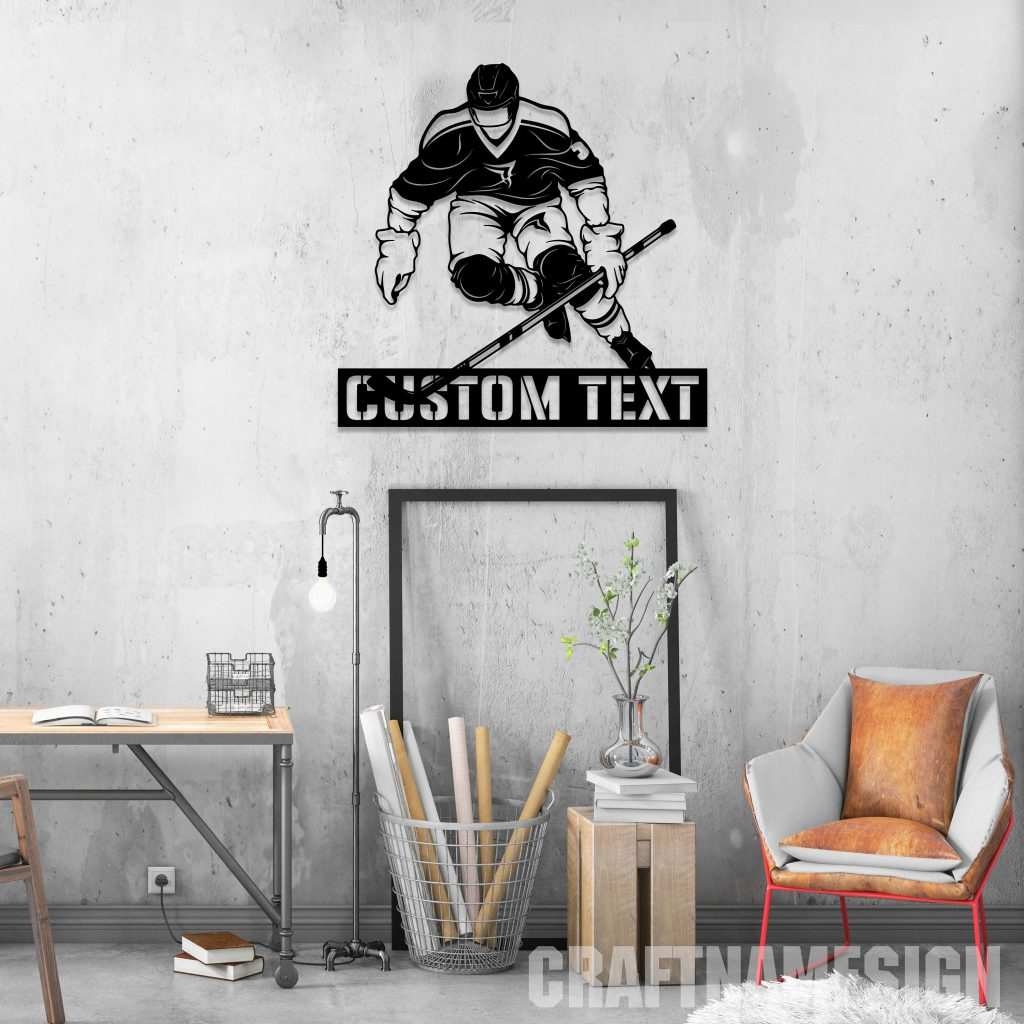 Personalized Hockey Metal Sign